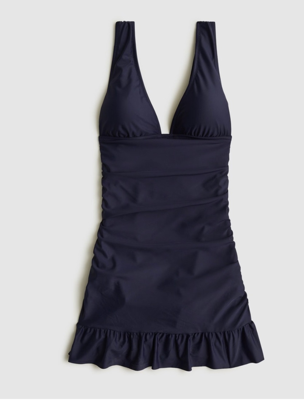 NWT J. Crew Women’s Black V-Neck Ruffle Hem Swimdress Size 14 - Picture 8 of 15